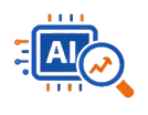 AI driven SEO strategy icon representing artificial intelligence powered search engine optimization and data driven ranking improvements