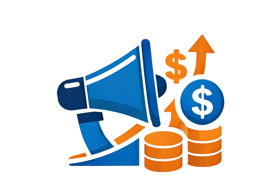 High advertising costs icon showing rising marketing expenses